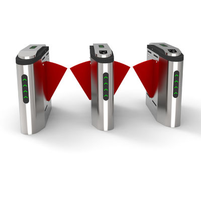Rs485 Flap Barrier Draaibaar Gezicht / Vingerafdruk / RFID Card Reader Ondersteuning Single / Dual Lane