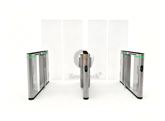 Zento Automatic Speed Gate Draaiwiel met 1700 mm glazen barrière LED-indicator voor kantoorgebouw Airport
